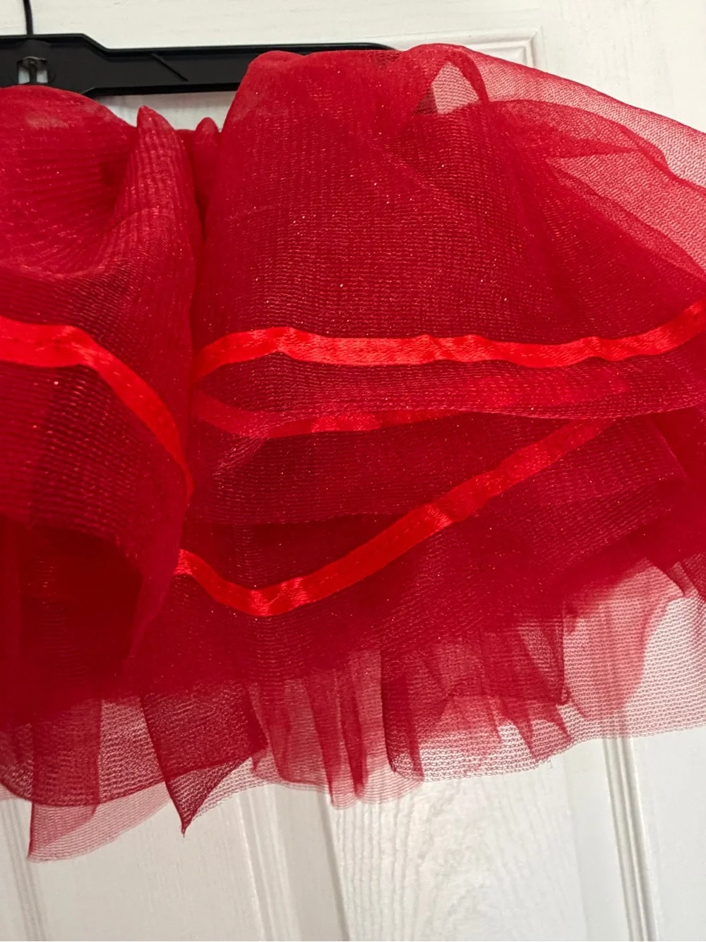 Costumes USA Red Tulle Tutu Skirt Adult One Size Costume Crinoline Ballet